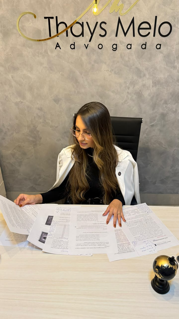 Dra. Thays Melo analisando documentos previdenciários